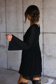 Sheer Chiffon Flowy Mini Dress