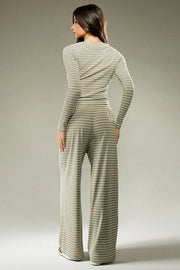 Stripe Button Cord Easy Two Piece Set