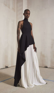 Two Piece Pleated Skirt And Top Set