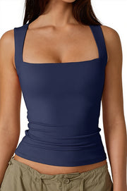 Square Neck Fitted Tank Top