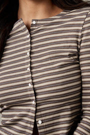 Stripe Button Cord Easy Two Piece Set
