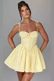 Chic Backless Lace Up Cami Bodycon Mini Dress