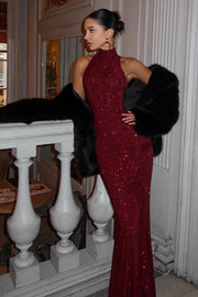 Halter Maxi Bodycon Maxi Dress