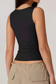 Square Neck Fitted Tank Top