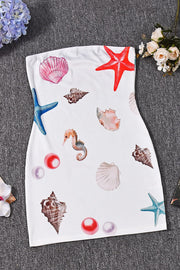 Sexy Ocean Printed Tube Mini Dress