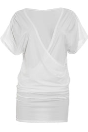 Casual Solid Ruched Bodycon Mini Dress