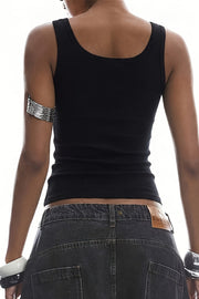 Eyelet Slim Sexy Street Style Tank Top