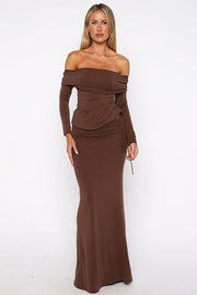 Off Shoulder Tie Front Top and Maxi Skirt Set
