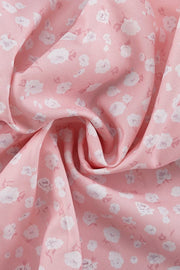 Floral V Neck Tea Length A Line Mini Dress