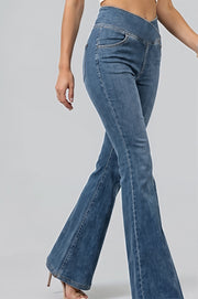 High Waist Stretchy Flare Jeans