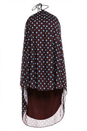 Tube Polka Dot Halter Cutout Back Mini Dress