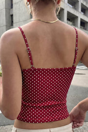 Polka Dot Fitted Cami Top