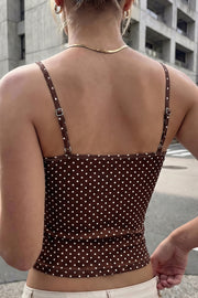Polka Dot Fitted Cami Top