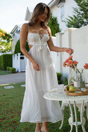 Casual Chiffon Cutout A-Line Maxi Dress