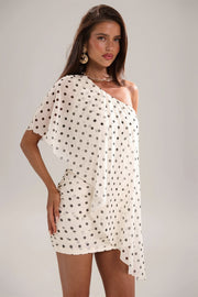 Asymmetric Ruffle Slim Beach Mini Dress