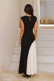 Color Block Sleeveless Maxi Dress