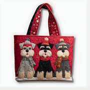 Cozy Winter Schnauzers | Handmade Quilted Tote