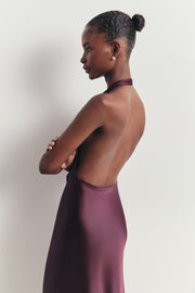 Plunging Knot Detail Gown with Fringing