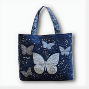 Midnight Butterfly Glow | Handmade Quilted Tote