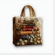 Timeless Book Garden | Handmade Quilted Tote