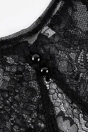 Lace Solid Irregular Ruffle Mini Dress