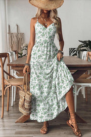 Ditsy Floral Bow Back Cami Maxi Dress