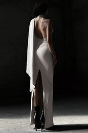 Halter Fitted Maxi Maxi Dress