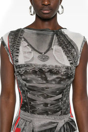 Sleeveless Fitted Printed Bodycon Dress