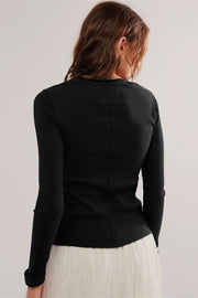 Ribbed Fitted Button Front Cardigan