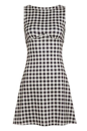 Vintage Plaid Tie A Line Mini Dress