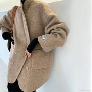 Cashmere Turn-Down Woolen Overcoat