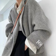 Cashmere Turn-Down Woolen Overcoat