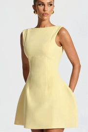 Backless Fit and Flare Mini Dress
