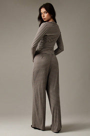 Stripe Button Cord Easy Two Piece Set