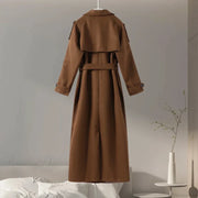 Double-Breasted Wool Belted Overcoat