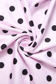 Polka Dot Color Block Tube Mini Dress