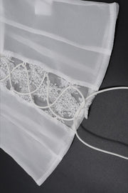Sexy Lace Trim Tie Back Slim Skirt Set