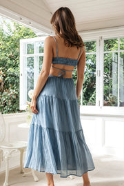 Casual Chiffon Cutout A-Line Maxi Dress