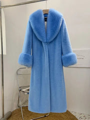 Faux Fur Fur Collar Loose Warm Overcoat