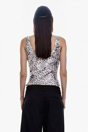 Layered Lace Cowl Neck Cami Top