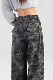 Camo Wide Leg Cargo Jeans