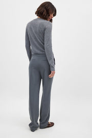 Low-waisted suit trousers