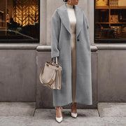 Polo Collar Plush Turn Collar Winter Overcoat