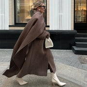 Street Women's Lapel Double-Breasted Overcoat